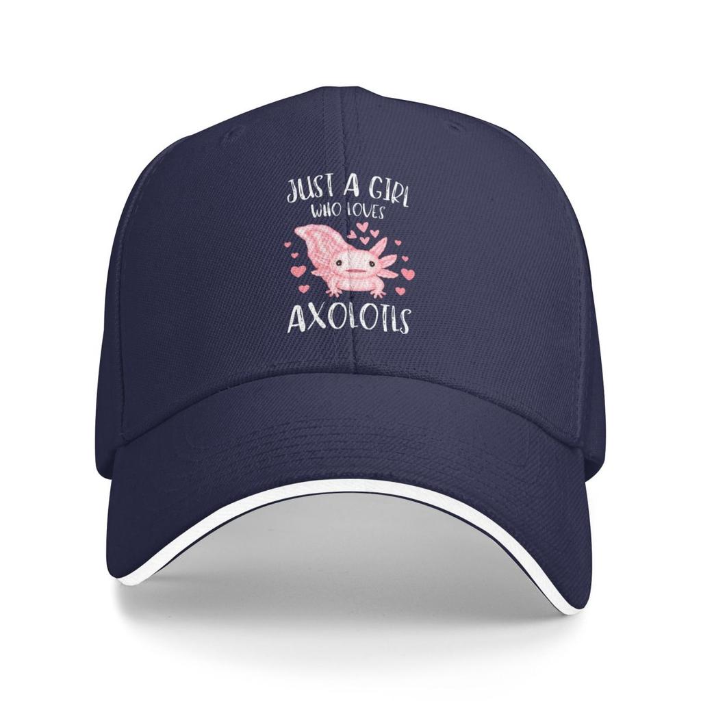 Baseball Caps Just A Girl Who Loves Axolotls Axolotl Lovers Funny Trending Customized Female Male Sport Summer Hats