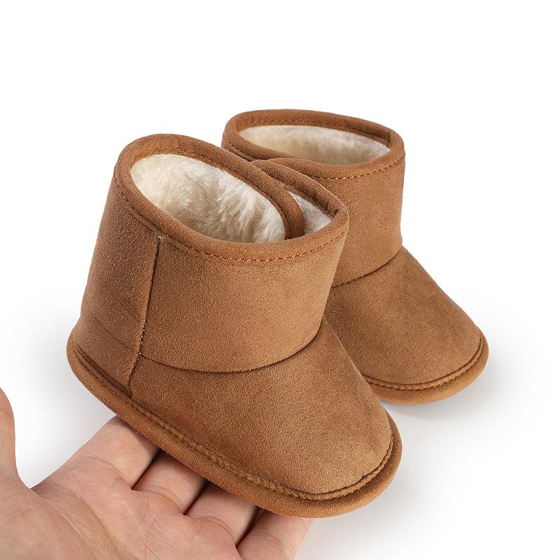 Unisex Baby Soft Sole Plush Snow Boots (0-1 Year): Non-Slip, Warm Cotton Shoes for Toddlers