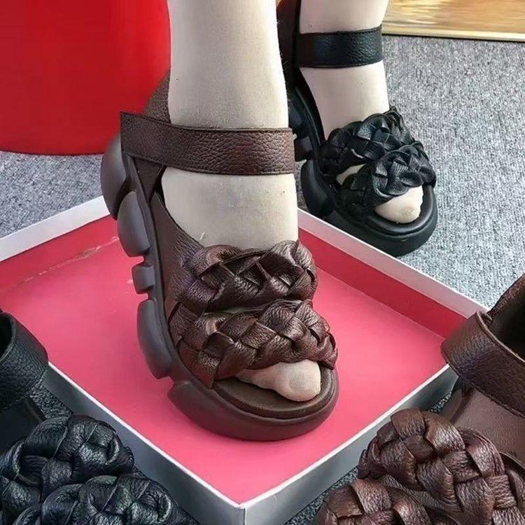 thick-soled Roman sandals summer new heightening fairy style with skirt soft-soled beach shoes sandals