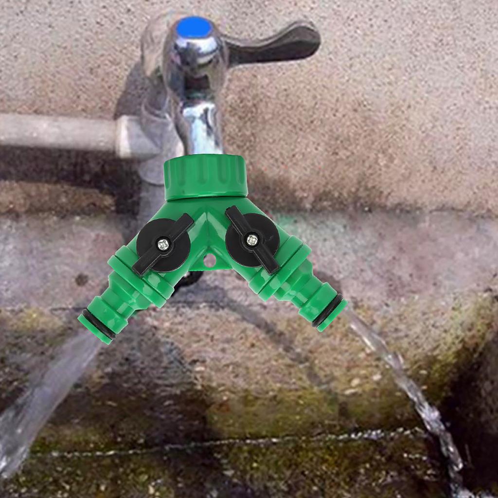 2 Stück G3/4 PNTY DN20 3-Wege Wasserverteiler T-Stück Verbinder Adapter Ventil mit Schaltern Gartengerät