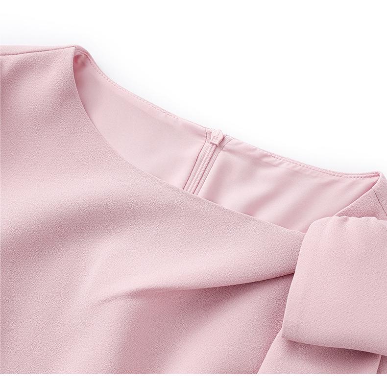 Quiet Luxury Bow Adorned Summer Dress - Elegant Waist-Hugging Style