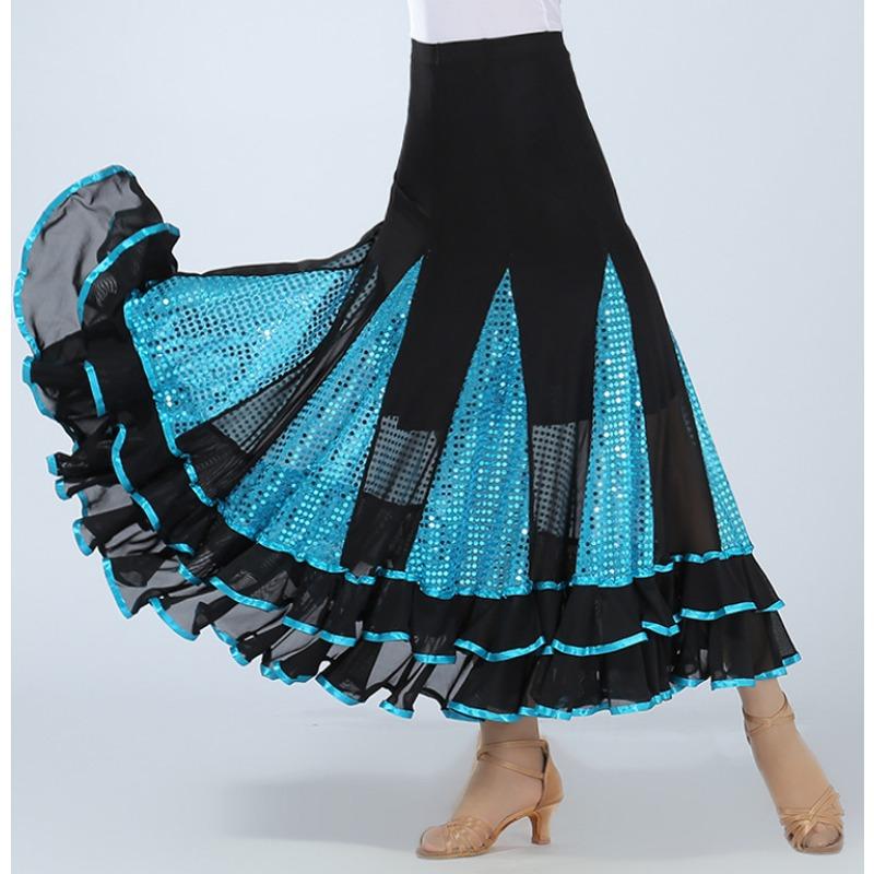 National Billboard Dancing Dress Sequins Dancing Dress Waltz Performance Dress Bust Dress Competition Dress Modern Ballroom Dancing Dress