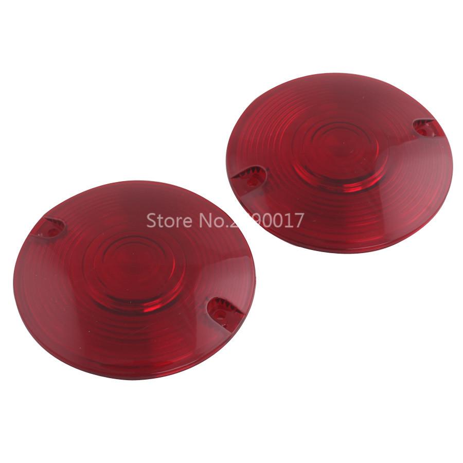 

3-1/4 Motorcycle Turn Signal Lamp Cover Red Lens Rings For Harley Davidson Touring Road King FLHRC FLHTK FLSTC FLHTC 1986-2016