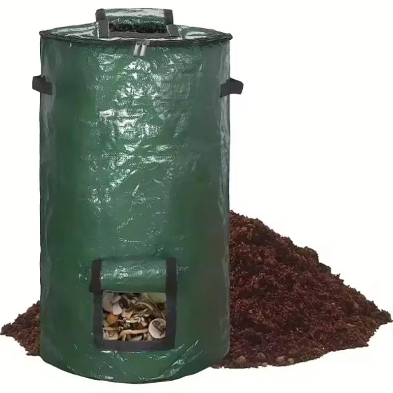 Kompost Torbası Kapatılabilir Yeniden Kullanılabilir Organik Gübre Torbası Bahçe Bahçıvanlık Yaprak Torbası Kompost Torbası