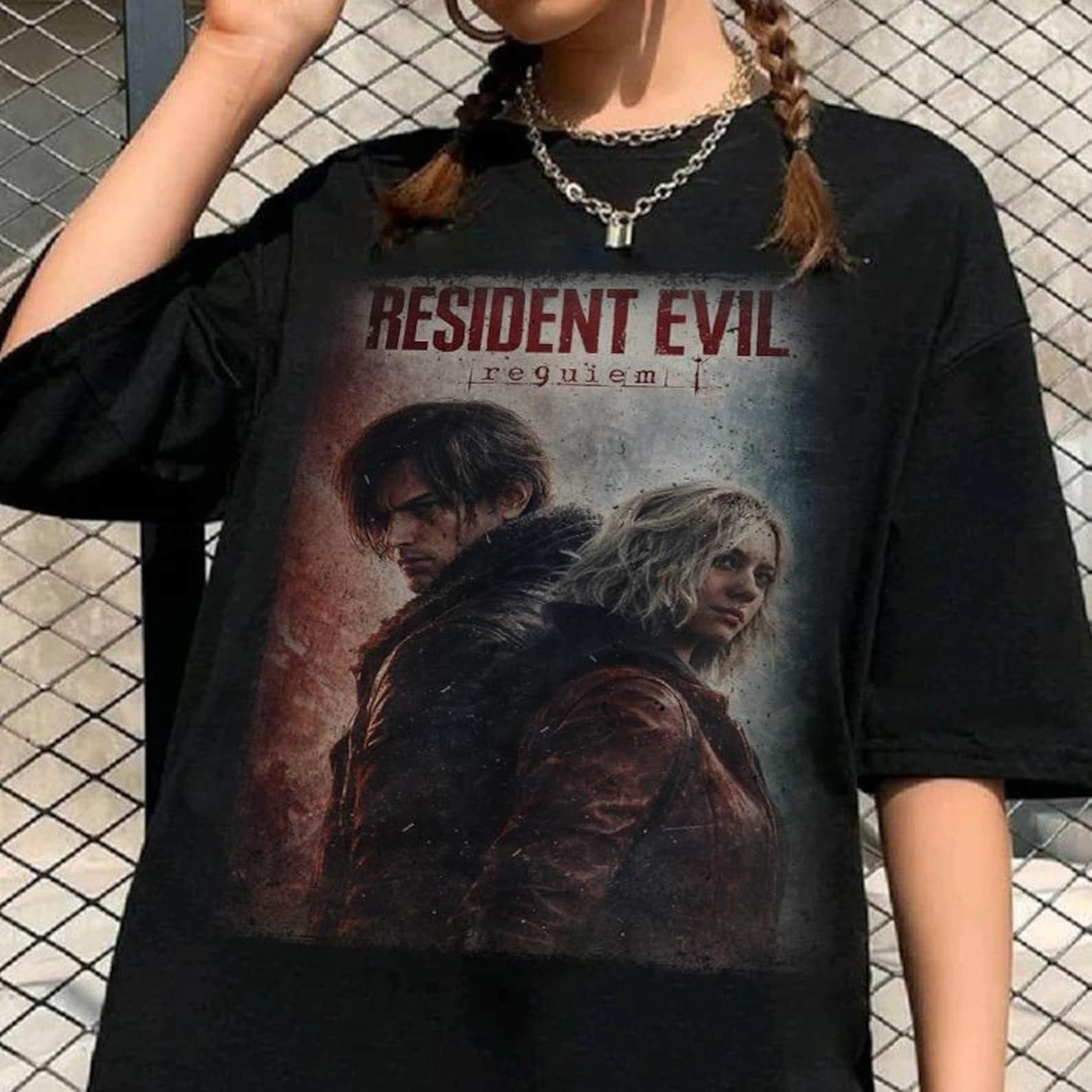 Винтажная футболка Resident Evil Requiem 2026, Толстовка Resident Evil 9 L