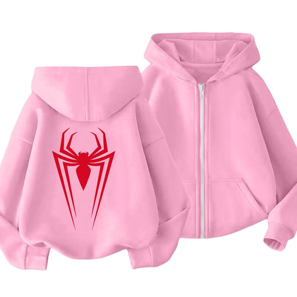 Kids Hooded Pullover Long Sleeve Jacket Trendy Outerwear for Boys and Girls