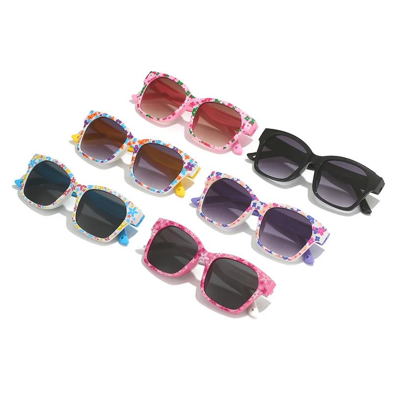 Kids Sunglasses Girl Cute Print Summer UV Protection Outdoor Sunshade Glasses for Children Vacation Beach