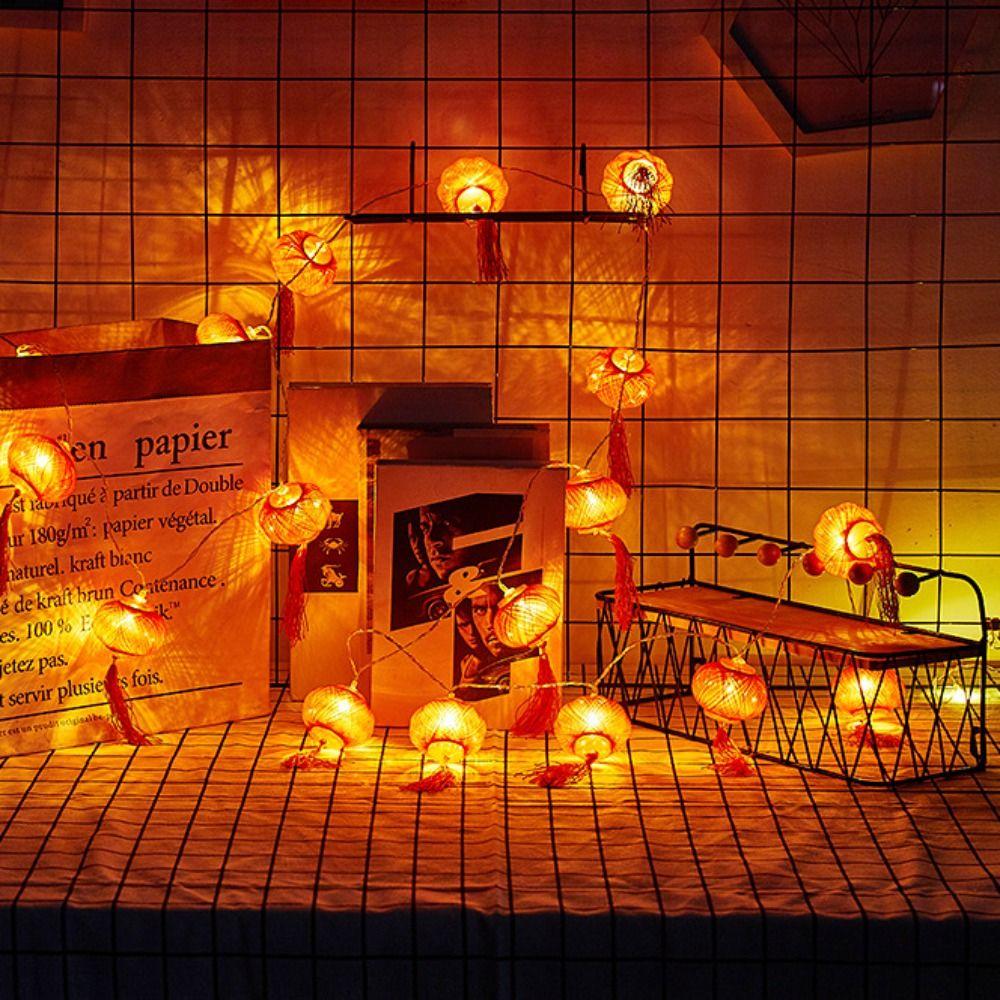 Traditional Chinese New Year Lantern LED Fairy Lights Chinese Knot String Lights  Spring Festival
