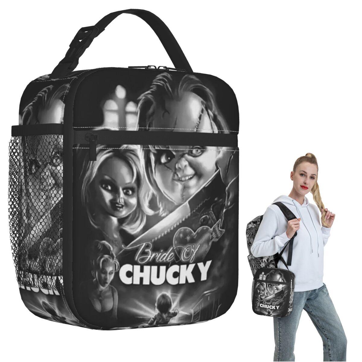 Bride Of Chucky Killer Doll Chucky Insulated Lunch Bag for Women Kids Leakproof Food Boxes Thermal Lunch Box Tote One Size