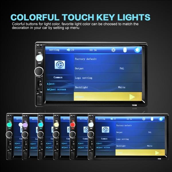 7010B 2020 New 7010B 7inch Car Radio Bluetooth V2.0 Car Stereo HD MP5 Player SD MMC USB FM MP3/MP4 Autoradio