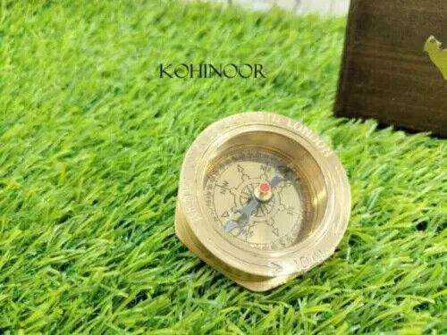 Maritime Compass With Wooden Box Hexagon Shaped Direction Tool Nautical Gift
