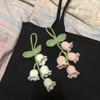 Lily of The Valley Crochet Flowers  Multiple Styles Keychain Artificial Flowers Hanging Decoration Car Pendant Knitted Flower