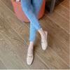 Loafers Women'S Shoes Single Real Soft Leather One Pedal Non-Slip Flat British Style Casual Soft Sole Lazy Bean