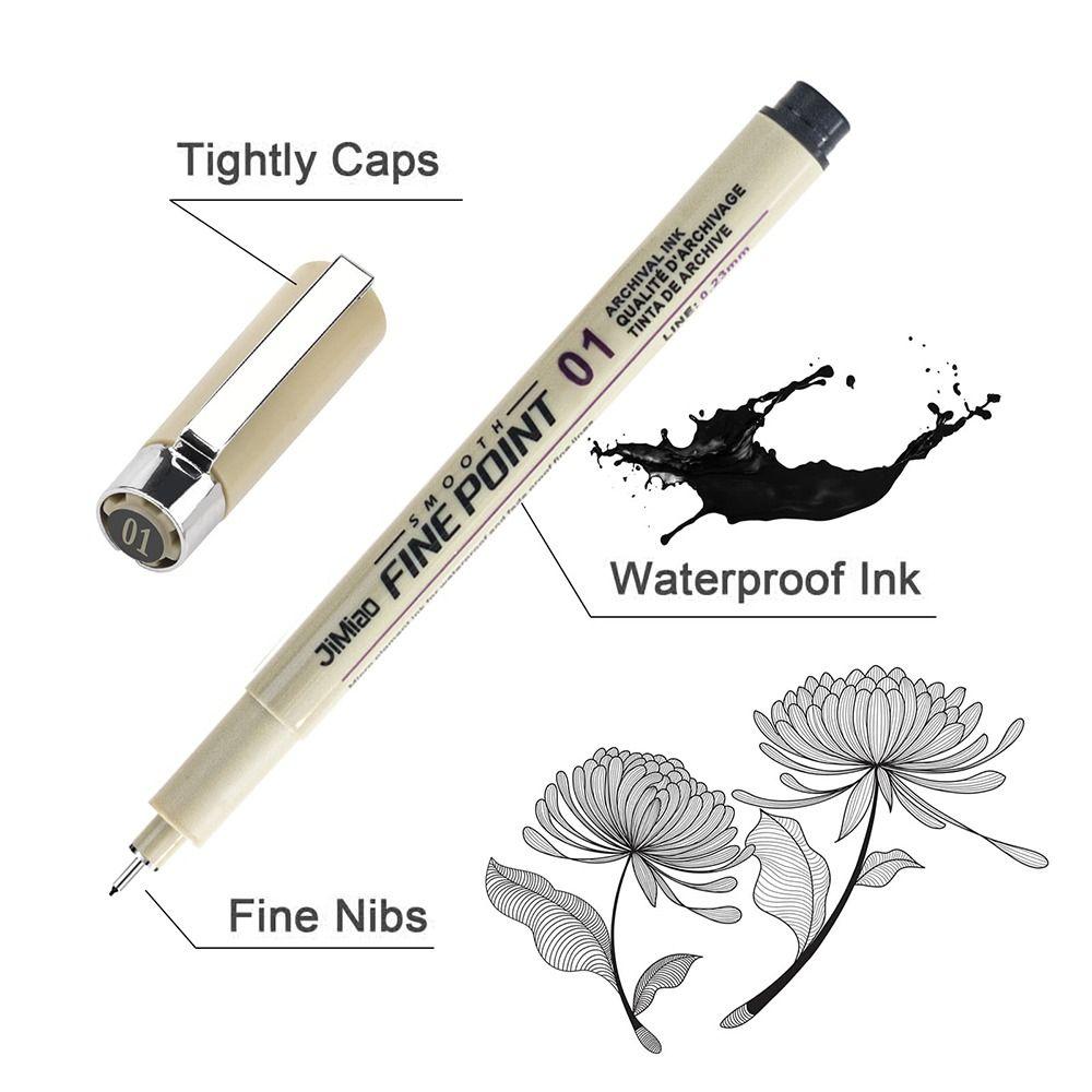 1Pcs Sketch Stationery Set Drawing Pen Hook Line Sketching Needle Pen  for Manga Draw Sketching