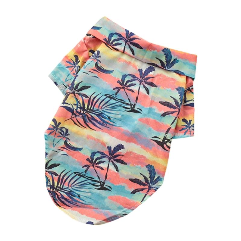 Girl Cats Shirt Costume Apparel Beach Dress Floral Shirt for Puppy Dog and Cats Floral Dress Photo Props