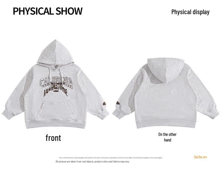 2025 Chłopięca modna bluza z kapturem w amerykańskim stylu ulicznym