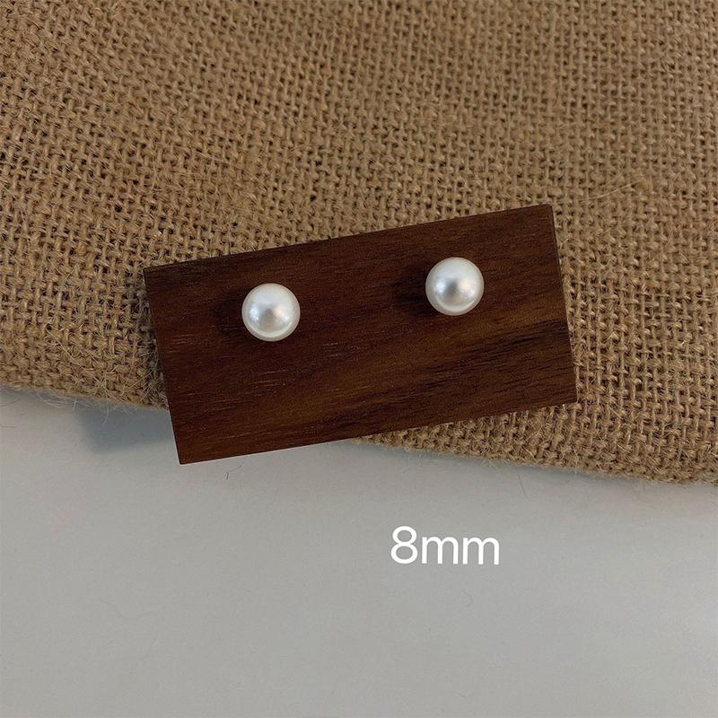 

Классические серьги-гвоздики с жемчугом для женщин, серьги с круглым жемчугом в форме ракушки, украшения для женщин, аксессуары для вечеринок