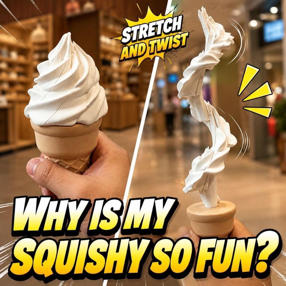 Funny Retractable Toy 3D Printed Extendable Prank Toy Telescopic Ice Cream Toy  Cosplay