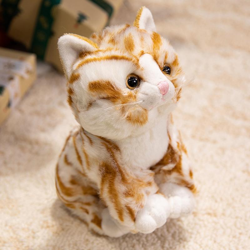 Neue Niedliche Teddybär-Puppe mit Herz Stofftier Weiche Realistische Katzen Plüschtiere Geburtstags-Weihnachtsgeschenk Süßes Spielzeug