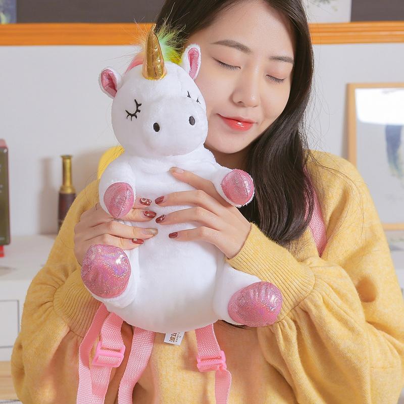 Neuer Eingang Magisches Einhorn Plüsch Rucksack Niedliches Kawaii Kuscheltier Schultasche Für Jungen Mädchen Kind Fantasy Geschenk Feiertag Geburtstag