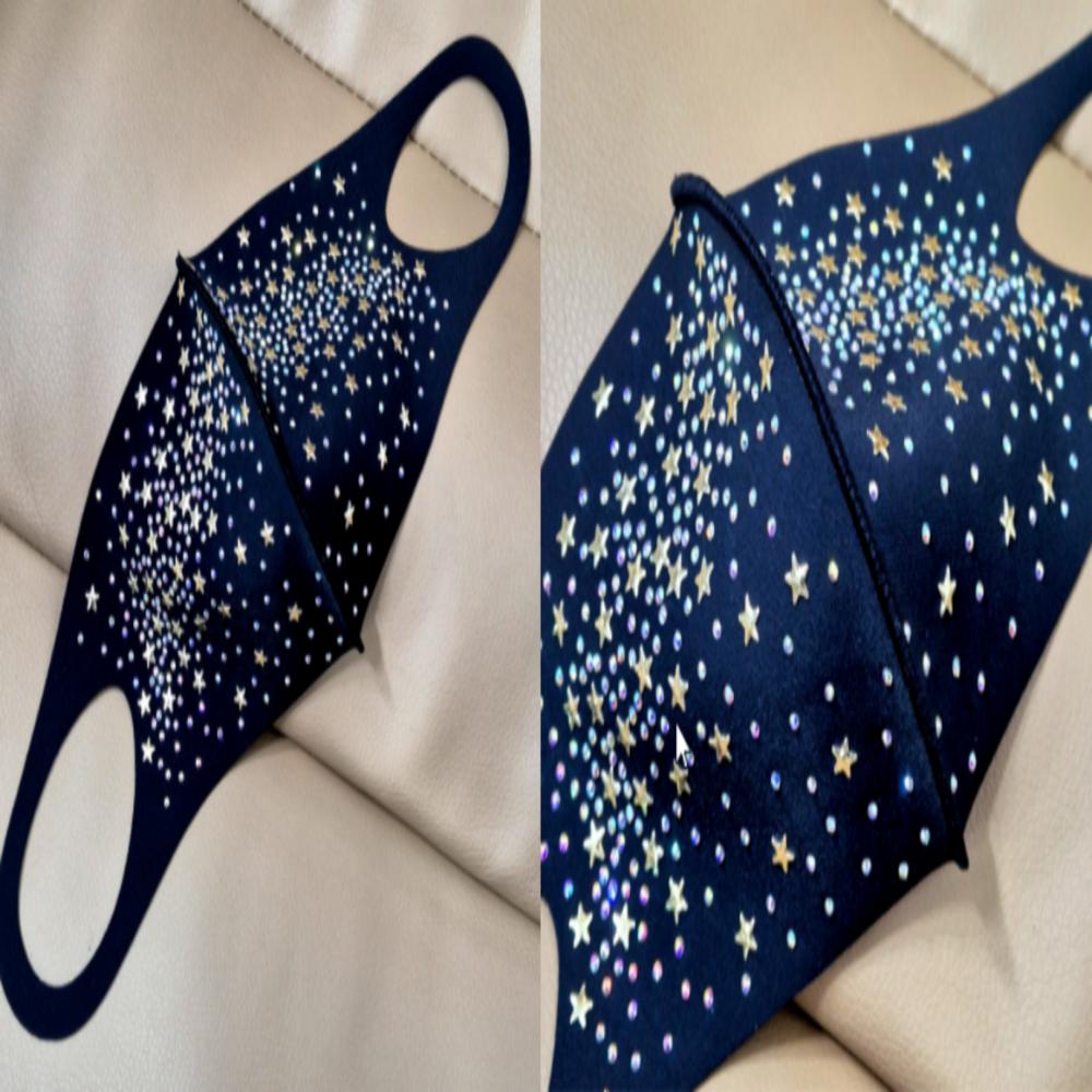 

Маска из кубического неопрена с узором «звезды», моющаяся/модная звезда