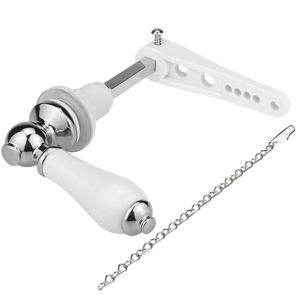 Chrome Plated Handle Metal Flush Lever Toilet Cistern Handle