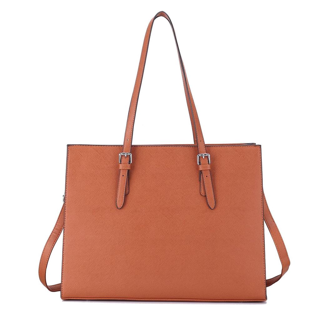 Maytopia Business Tote Bag, Shoulder Bag, Handbag, 15.6-inch Laptop Storage, Synthetic Leather and PU Leather, Large Capacity, A4 Size, Zippered,