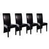 VidaXL 4x Dining Chair Black Home Kitchen Living Room Dining Chair 60597