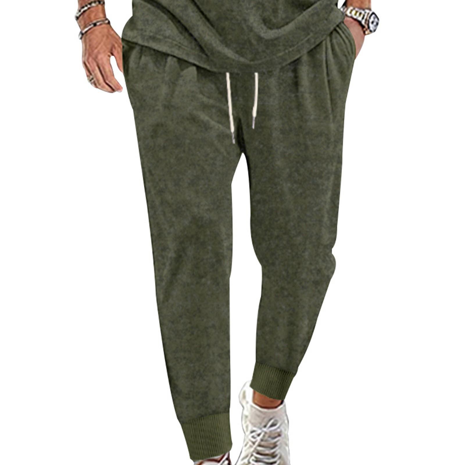 

Мужские повседневные спортивные брюки. Мужские однотонные повседневные брюки большого размера с завязками на шнуровке. L армия зеленый