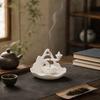 3D Printed 3 In 1 Incense Holder Mountain Lotus Design Backflow Incense Burner  Bedroom