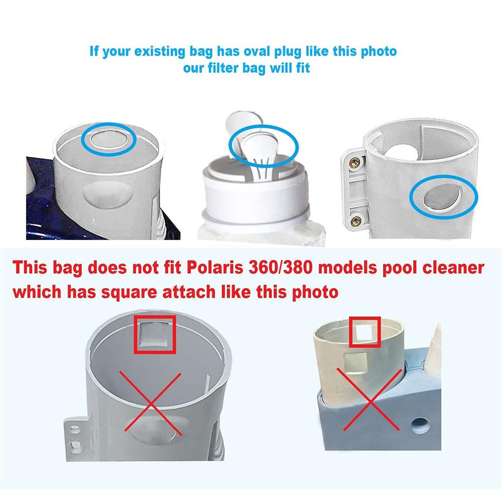 2 Pack All Purpose Bag Replacement For Polaris 280 480 Pool Cleaner K13 K16