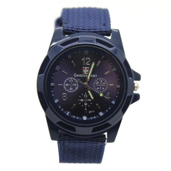 Men's Watch With Sport Military Analog Design And Durable Nylon Strap Ideal Gift