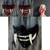 Teufelskrieger Hannya Halbgesichts Latexmaske Halloween Kostüm Requisite Furchteinflößende Cosplay Requisite