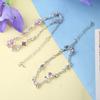 Shimmering Rhinestones Bracelet Fashionable Silver Plated Handchain Adjustable Length Wristchain Stylish Party Jewelry