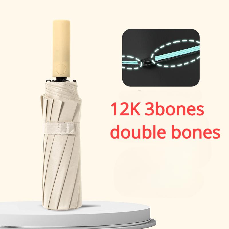 24/60/72 Bones Windproof Reinforced Fully Automatic Umbrella for Men Rain and Shine Sunshade UV Resistant Sun Large Parasol