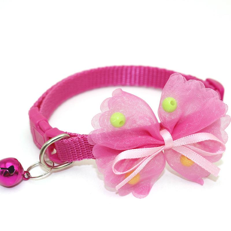 Pet Bead Bow Collar Bell Collar Pet Accessories Cat Puppy Collar