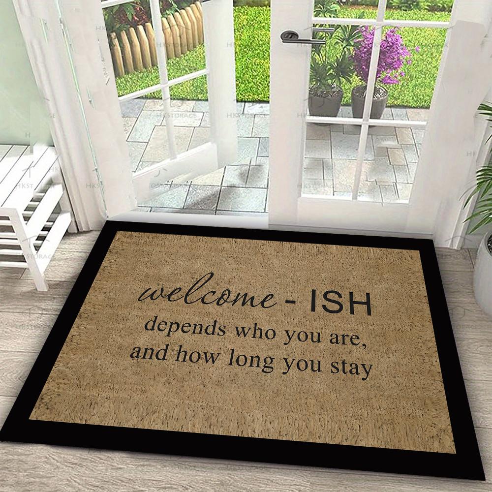 HOME Sweet HOME Doormat with Heart Letter Coir Non-Slip Entrance Mat for Front Door Porch Kitchen Indoor Outdoor Welcome Rug