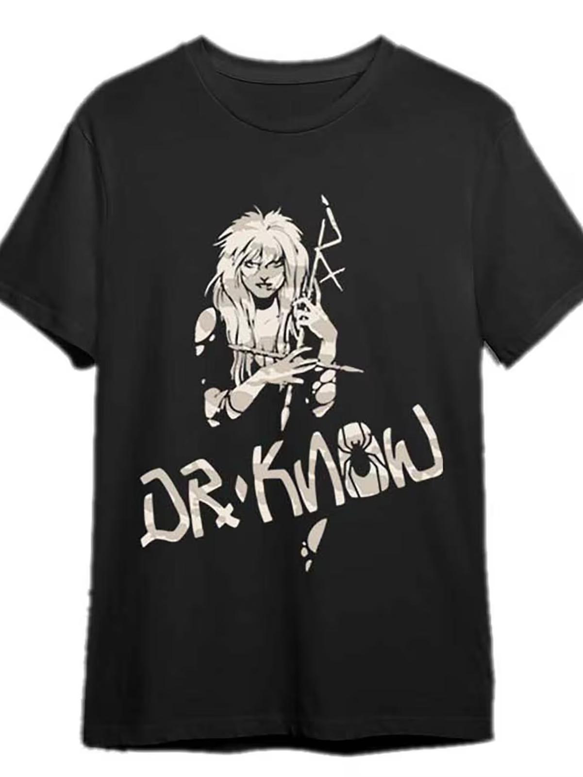 Men S Dr. Know Graphic T-Shirt - 100% Crew Neck Short Sleeve Tee with Music Desi Unisex T-Shirt XL