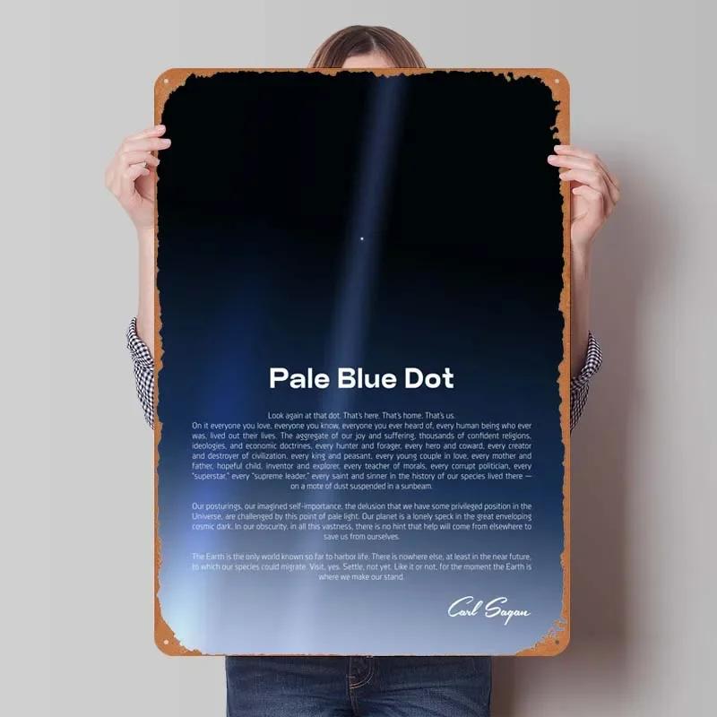 

Бліда блакитна цятка Знак Настроювані плакати Декорація для предметів домашнього декору Металеві жерстяні знаки для настінного арт-декорації Мистецтво муралів 15.7x11.8In(40x30cm)