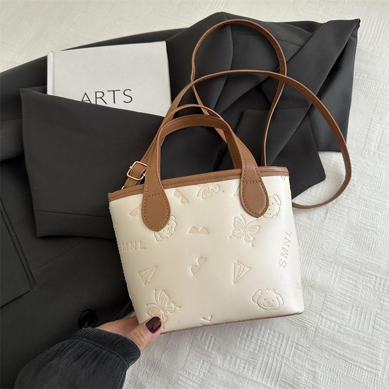 Today's Popular Textured Small Bags, Spring and Summer New Versatile Messenger Bags, Portable Mini Bucket Bags