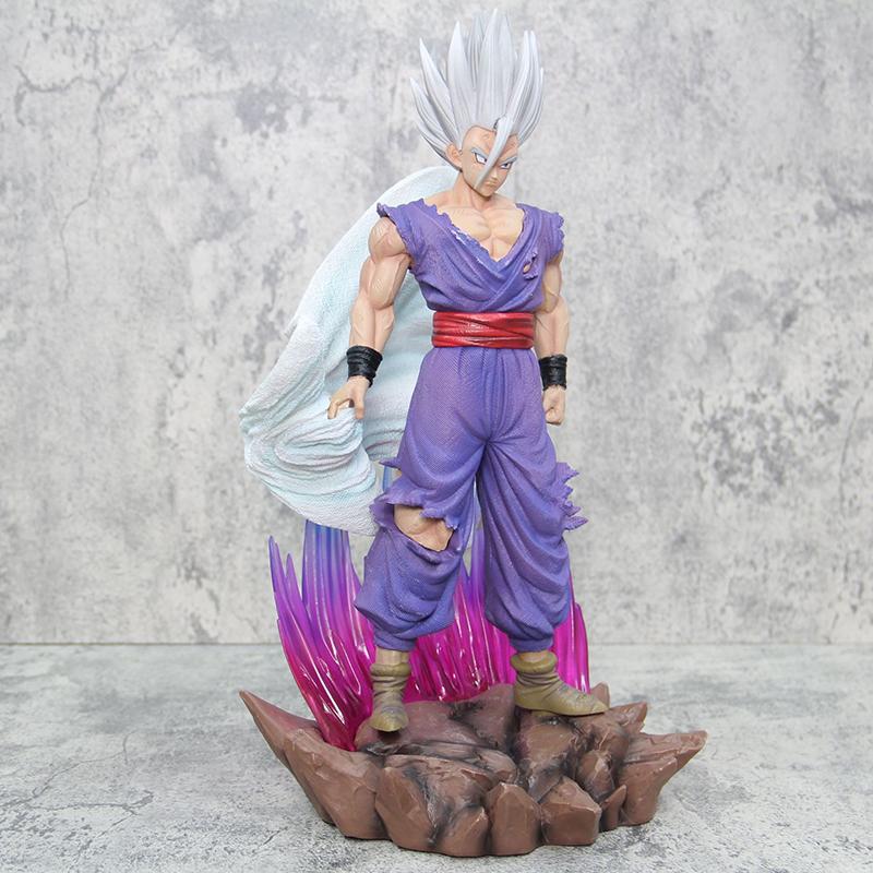 In Stock 37cm Anime Dragon Ball Son Gohan Beast Mode PVC Figure Light-Up Base Collectible Model Toys Ornament