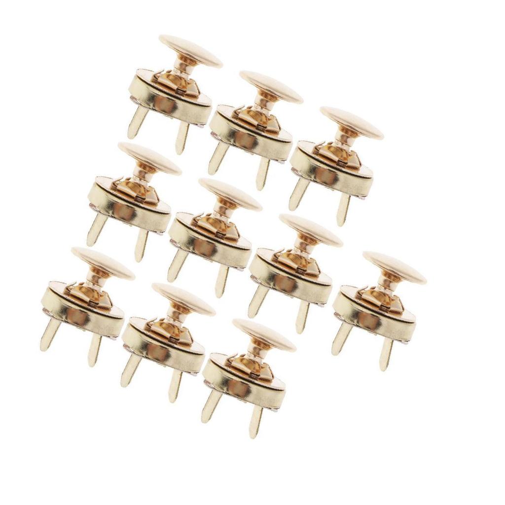 10 Set Magnetic Fasteners Button for Handbag Purse Jewelry 14mm Gold Chic and Long-lasting