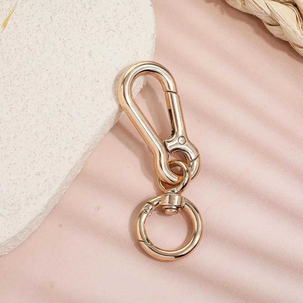 2 Pcs Swivel Trigger Snap Hook Lobster Claw Clasp Spring Loaded Clip, Double Opening Key Chain Clip for Bags Car Keys Keychain