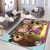 Russian animation Masha and the Bear Fairy Tale Cartoon Carpet Soft Home Living Room Bedroom Door Mat Outdoor Picnic Ground Mat rug T8