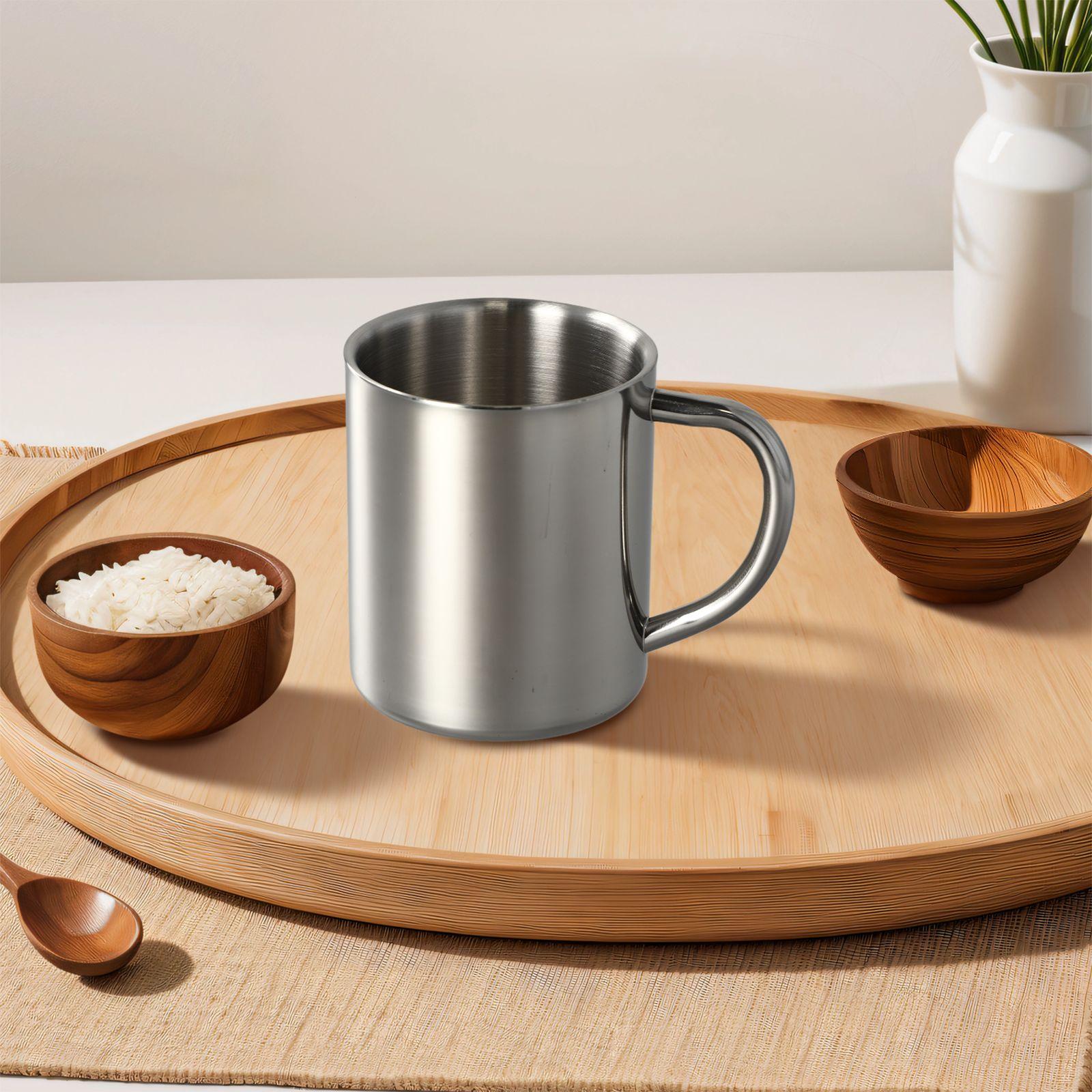 

Cup CupCoffee Mug Drinks Insulation Beer Double Wall Safe To Grip Stainless Steel Water With Handle Long Lasting 210ML
