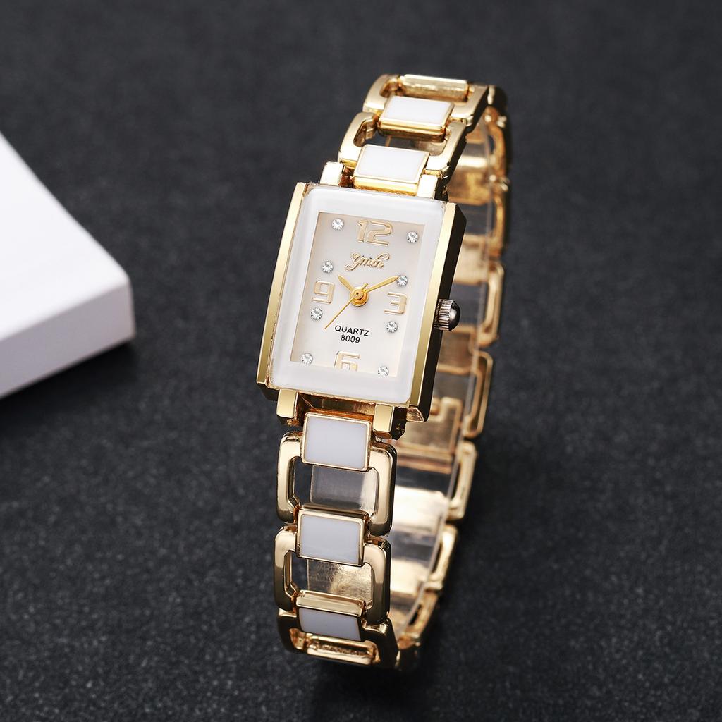 1/2PCS Fashion Rectangle Women Watches Ladies Arabic Dial Quartz Wristwatch Reloj Mujer