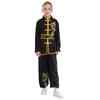Unisex Kung Fu Performance Set für Kinder: Authentisches Chinesisches Kampfsport-Anzug mit Drachen-Design für Wettkampf & Show