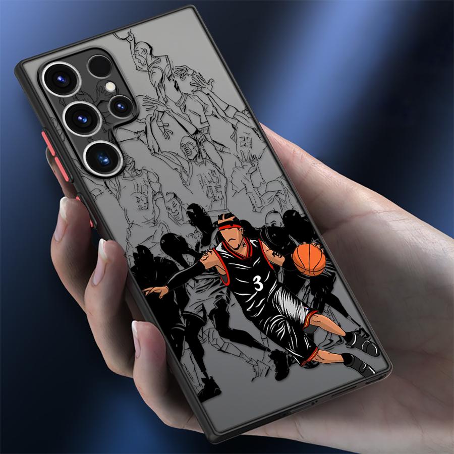 Case for Samsung Galaxy Note 20 Ultra 10+ S21 S23 FE S22 S24 Plus S20 FE S26 S25 Ultra Funda Back Phone Cover Basketball Star