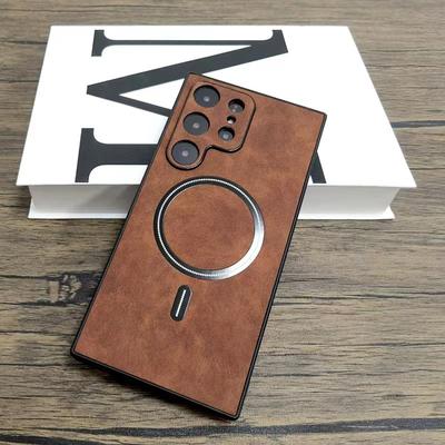 Business Suede For  Case For For Samsung Galaxy S26 S25 S24 S23 S22 S21 Ultra Plus Shockproof Matte Leather Magnetic Cover
