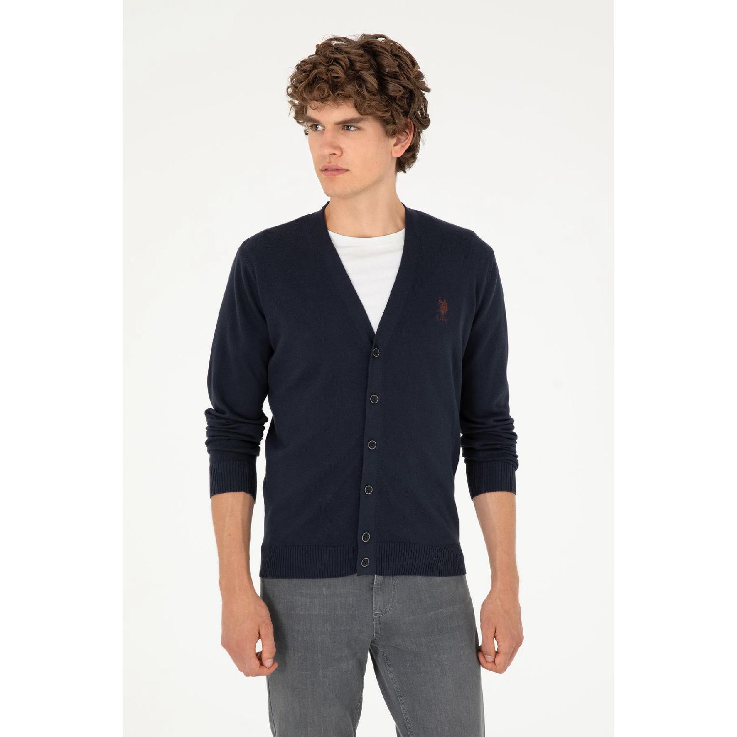 

Men s Navy Blue Basic Knitwear Cardigan 50293531-vr033 S чёрный